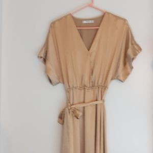 satin tie dress mango